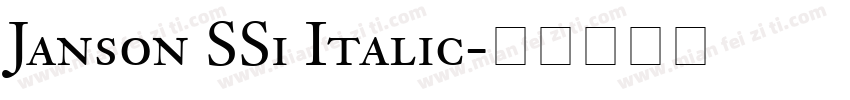 Janson SSi Italic字体转换